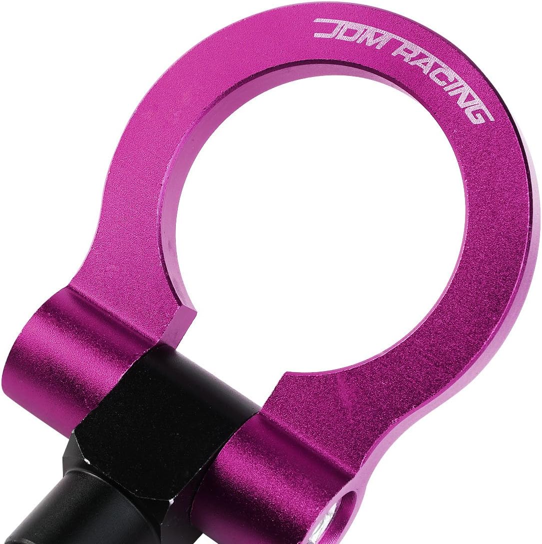 Compatible with BMW 3/5/7/Z-Series/Mini Cooper Aluminum Front/Rear Tow Hooks M15.8xP3.175 (Purple)