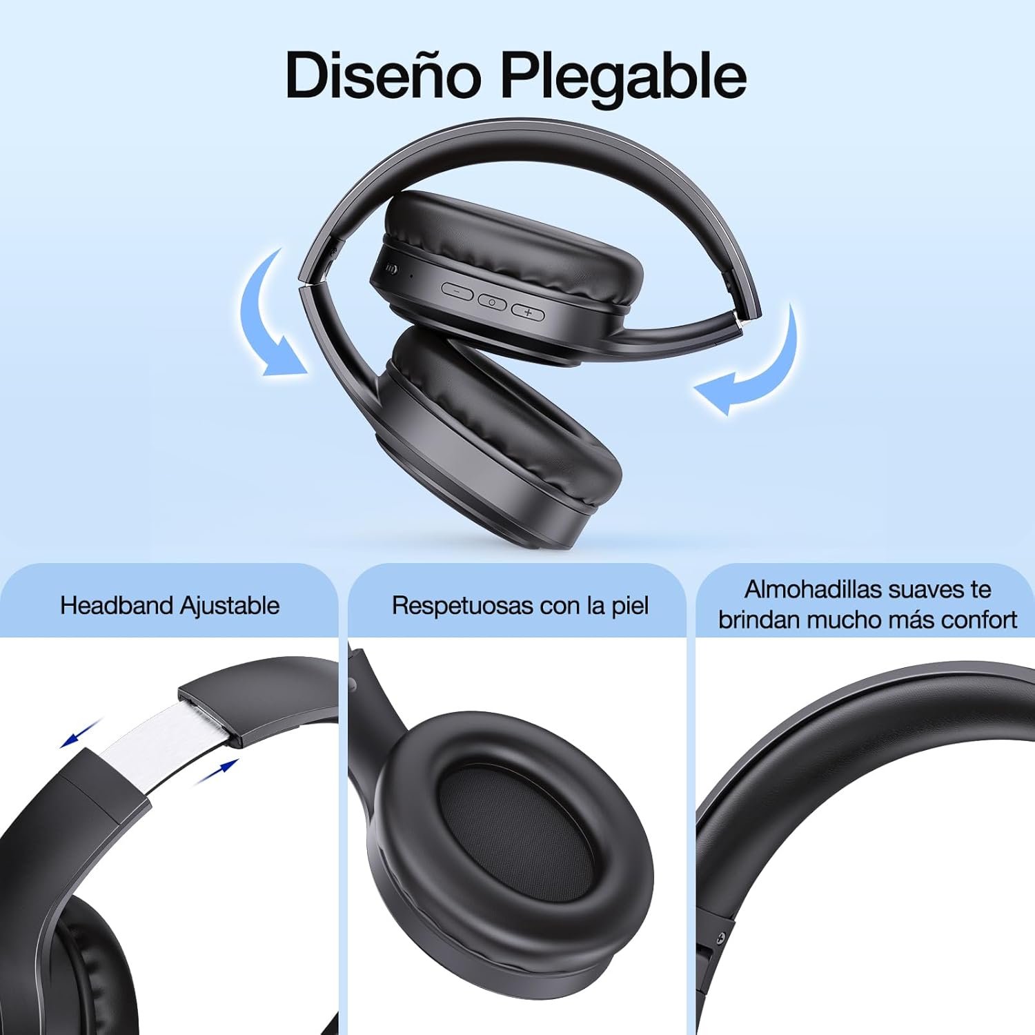 1 Hora headphones in folded position