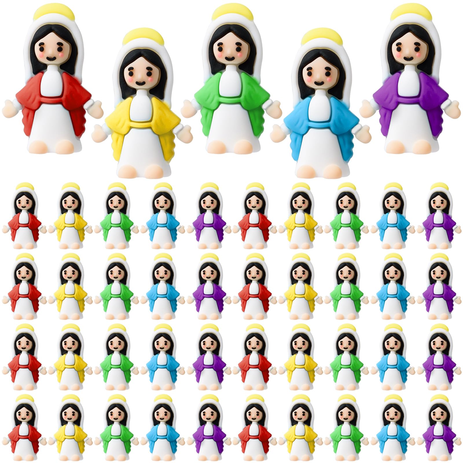 Amazon.com: ARCHCRTC 50 Pcs Little Virgin Mary Figurines Miniature