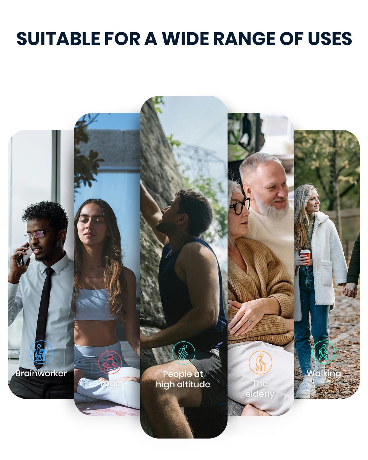 Rechargeable Pulse Oximeter Fingertip, Bluetooth Blood Oxygen Saturation and Pulse Rate Monitor with App, 8 * 10 Hours Built-in Memory Pulse ox, Continuous O2 Sat Meter with Smart Beep