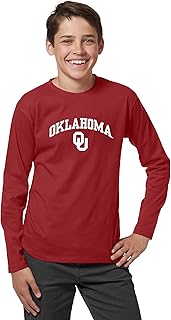Little King NCAA Youth Boys & Girls Long Sleeve T Shirt-Arch Logo-100% Cotton-Team Colors (YS YM YL YXL)