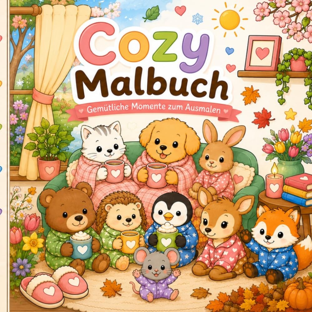 Cozy Malbuch: Gemütliche Momente zum Ausmalen