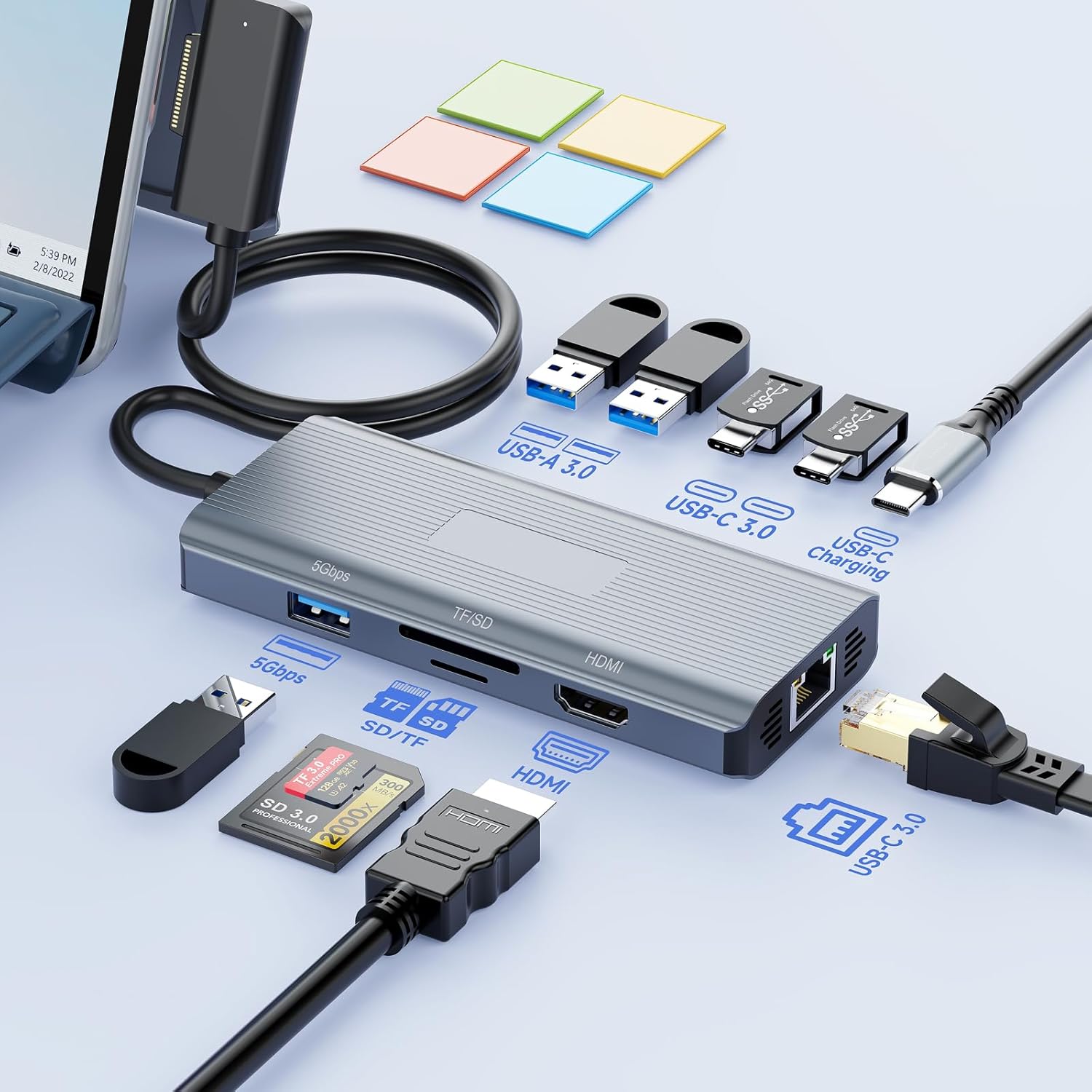 Docking Station 10 en 1 MTAKYA para Microsoft Surface con Carga