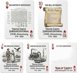 Spelkort Patriotisk samlarserie Standardstorlek | Reseuppsättning spelkort För Män, Vuxna, Ungdomar, Tonåringar, Utomhusaktiviteter, Bröllop, Högtider, Sammankomster