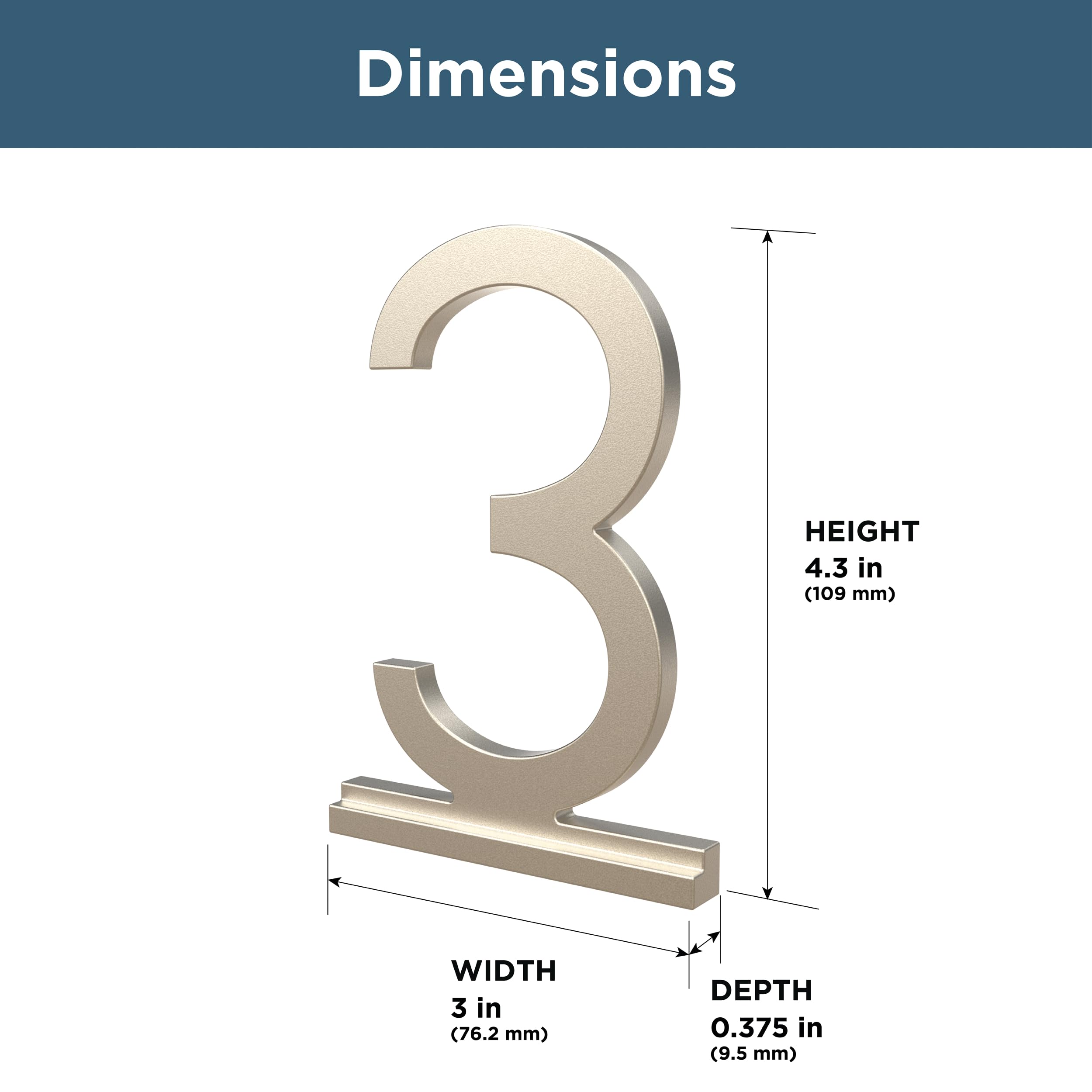 Franklin Brass Derby Numéros De Maison Modernes En Métal « 3