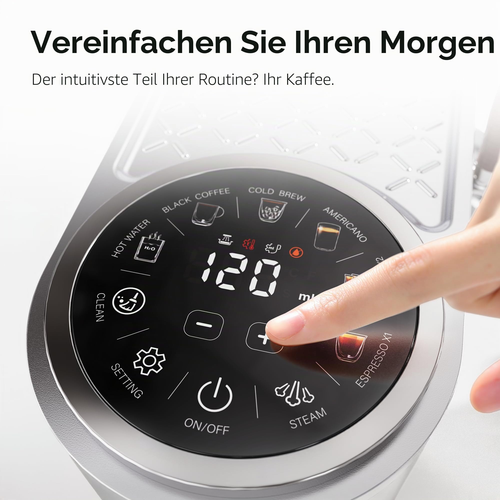 HIBREW H13 – Espressomaschine mit LED-Display – 58 mm Portafilter aus Edelstahl – Kompakter Espressomaschine mit Steam Milk Forther & separater Heißwasserspritze
