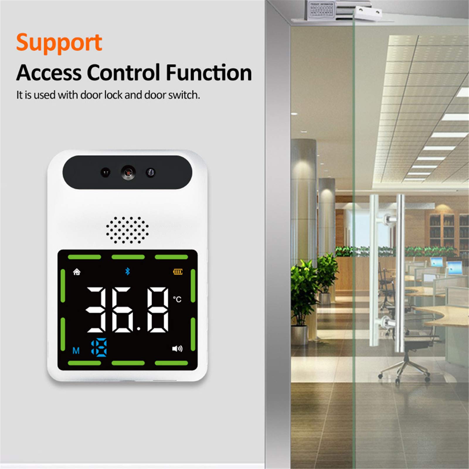 ZYC Termómetro infrarrojo sin Contacto K8 Digital K8 Pro Sensor de Temperatura de la Mano para la Frente Pistola láser con Alarma de Fiebre Montado en la Pared
