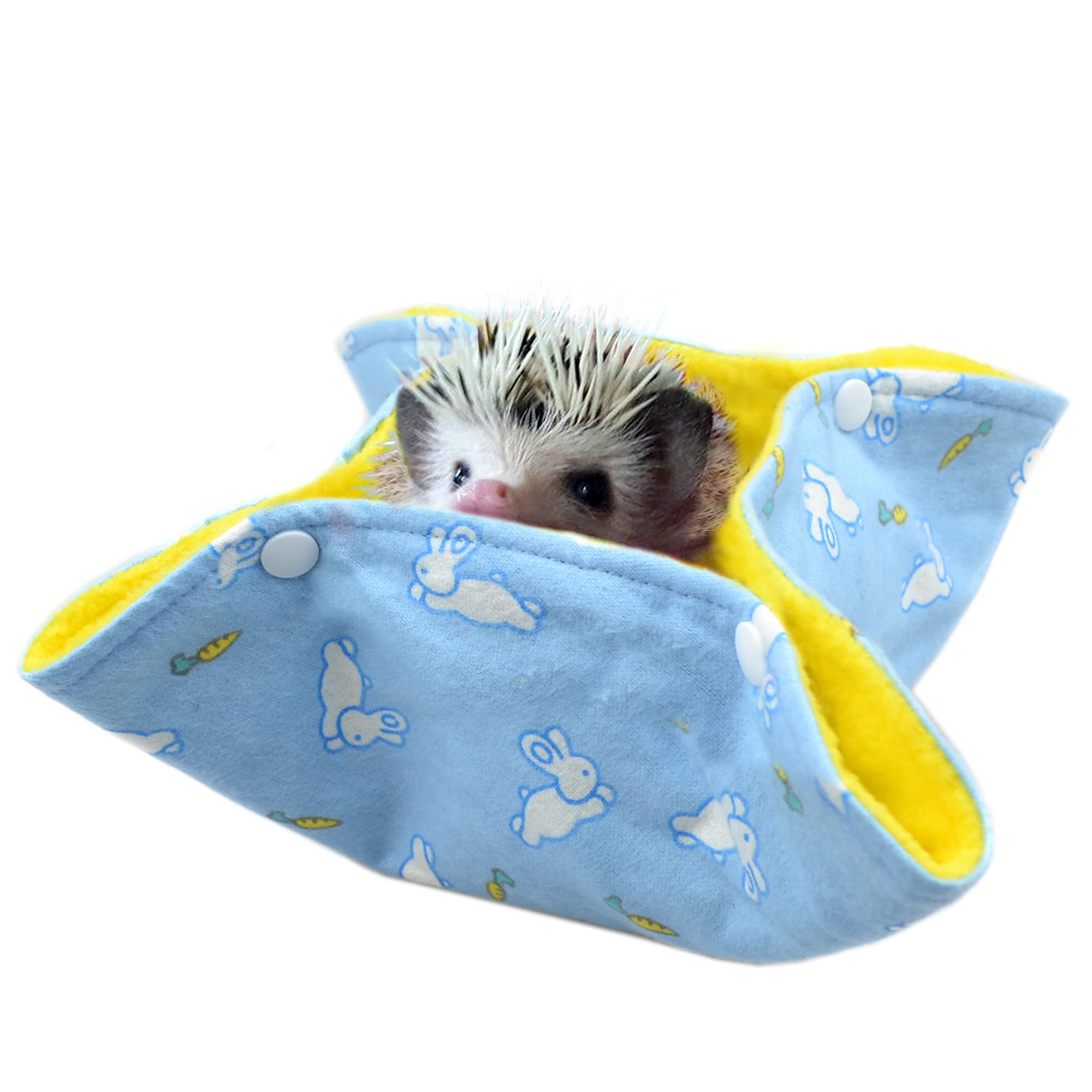 tinkare Hedgehog Snuggle Sack with Four Buttons for Hedgehog Bonding Pouch As Tunnel and Sleeping Cozy Bed Hideout