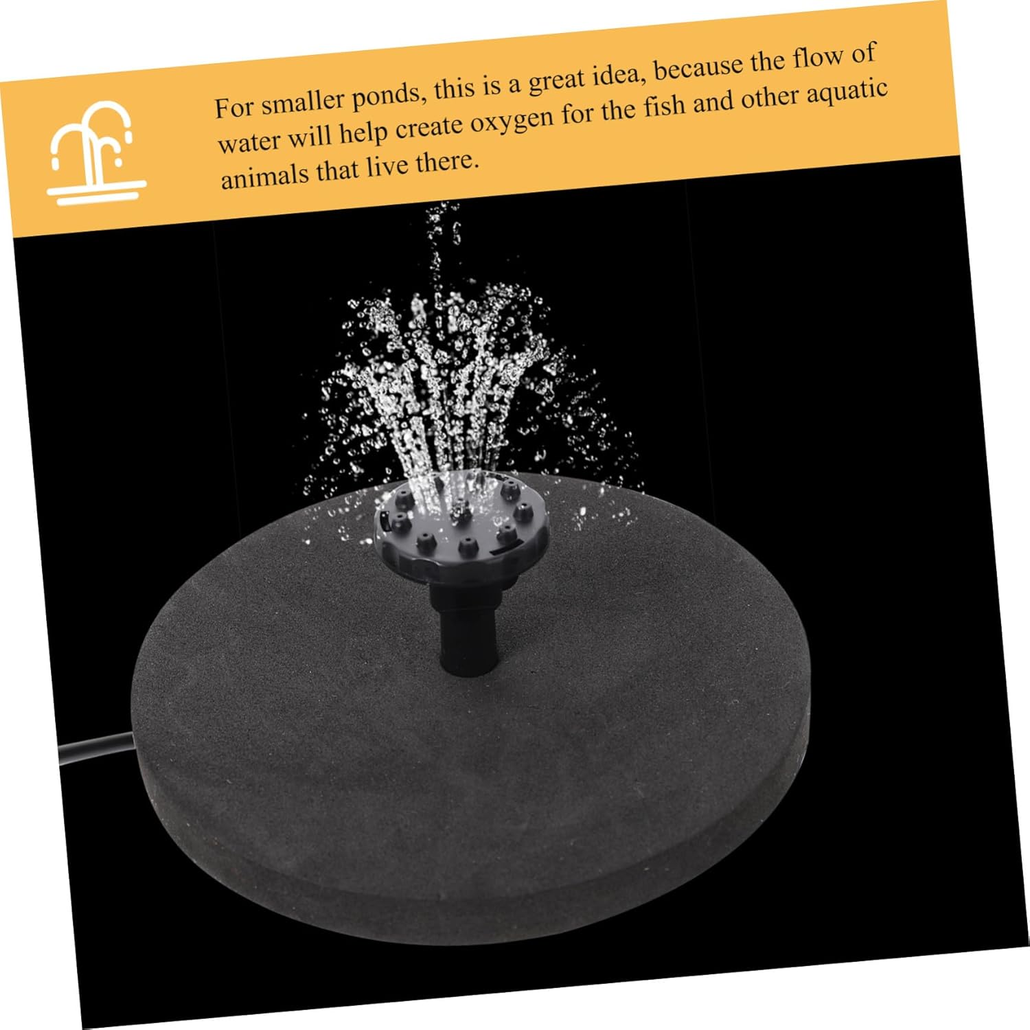 H Solar Water Fountain Pump for Garden Outdoor Decoration Floating Solar-powered Fountain with Efficient Automatic Operation for Bird Baths and Landscape Water Circulation