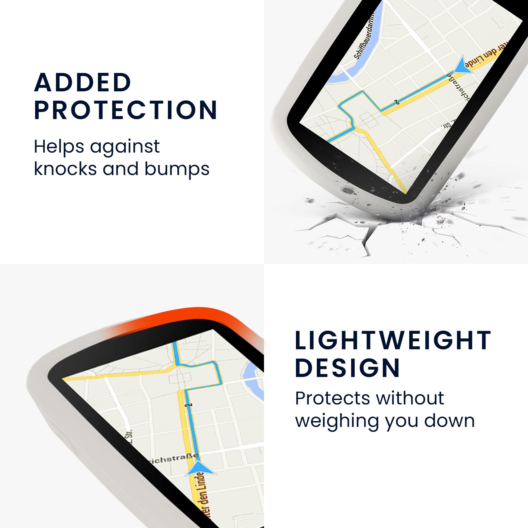 kwmobile Silikonowe etui kompatybilne z Garmin Edge Explore 2 – miękkie etui na rower GPS, ochraniacz zderzak – białe