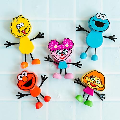 Miniatura 8 de Glo Pals x Plaza Sésamo Julia juguete de baño activado por agua con 6 cubos reutilizables iluminados para juegos sensoriales