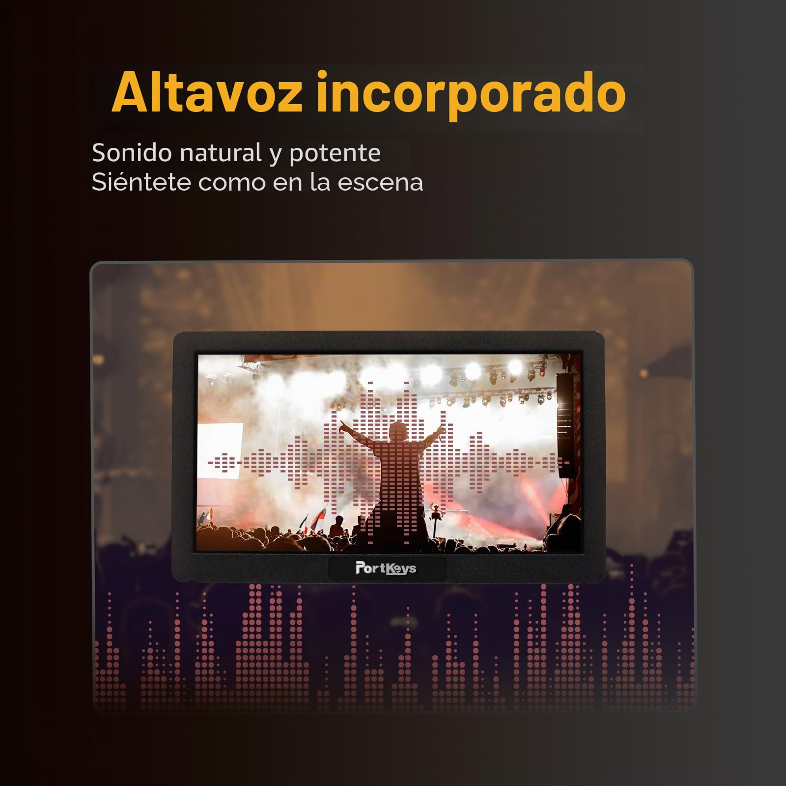 Portkeys HD7H Monitor de Campo para Cámara 7" 1000nits Entrada HDMI 4K Pantalla Mate Antirreflejo con Parasol para Cámaras DSLR