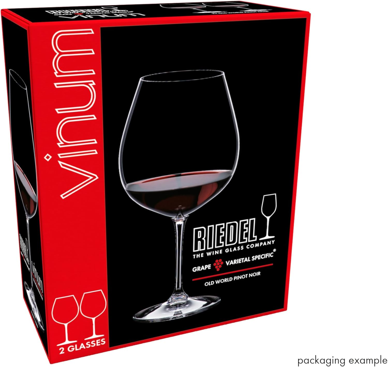 Riedel Vinum Pinot Noir Wine Glasses, Set of 2, Dishwasher Safe, 6416/07