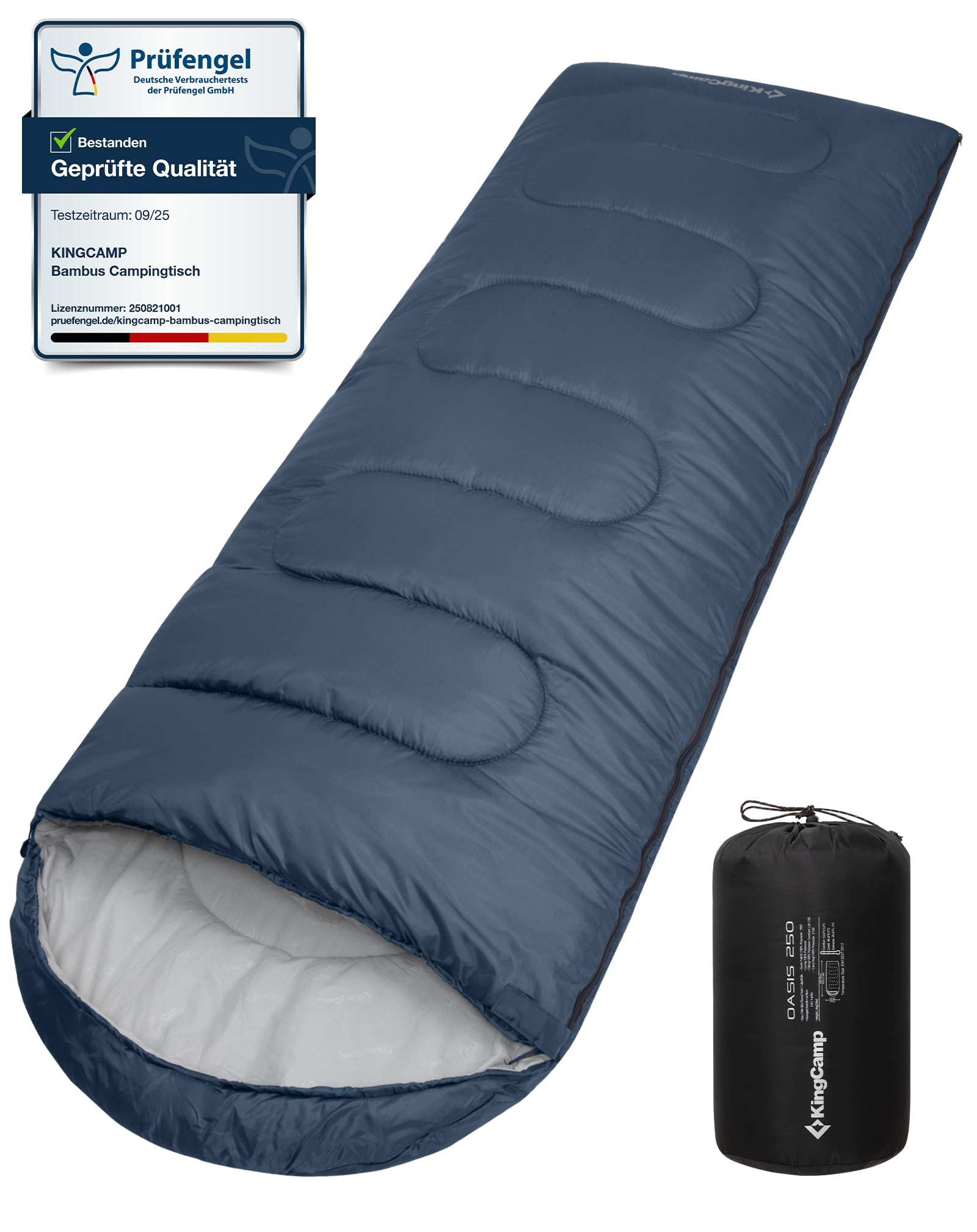 KingCamp Schlafsack für Erwachsene, kaltes Wetter & warm, XL, große und hohe Flanell-Schlafsäcke mit Kompressionssack, tragbar, wasserdicht, Zubehör für Outdoor-Camping