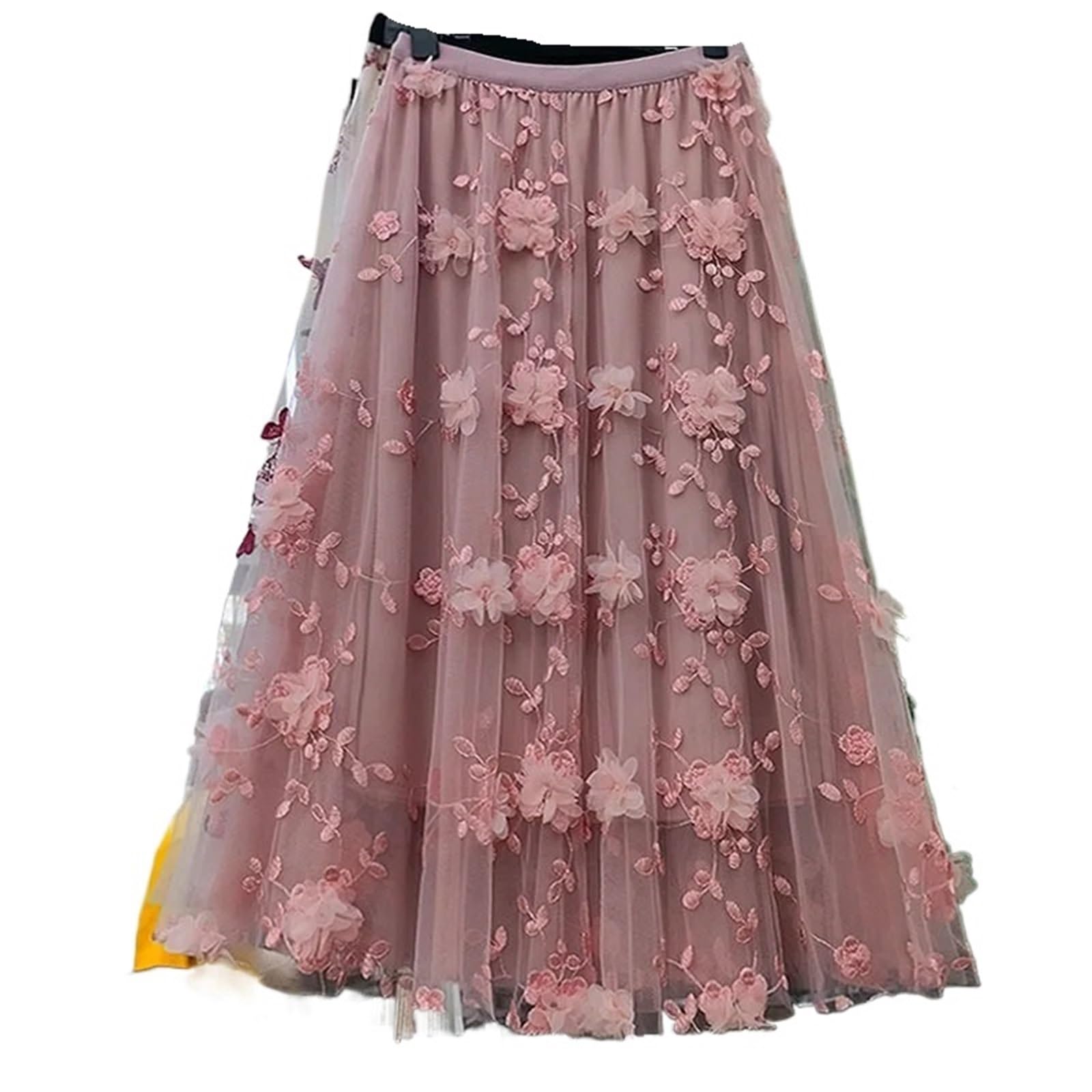 Gonna Estiva in Tulle Viola da Donna, Linea A, Lunghezza Midi