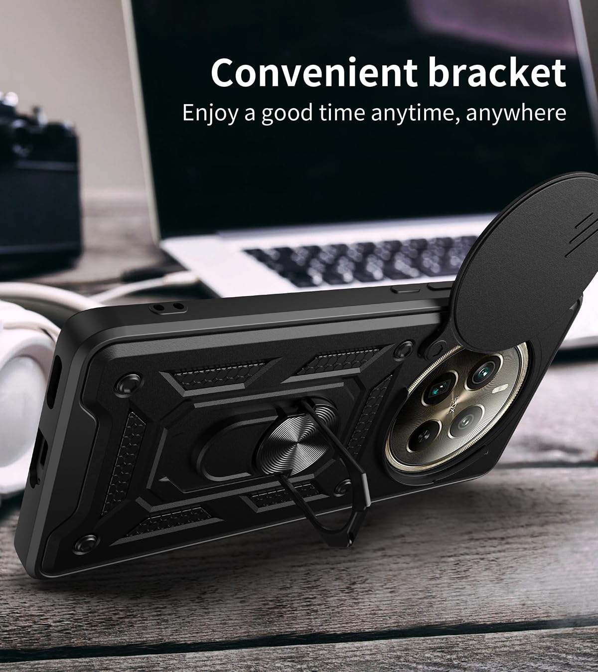 Custodia Realme 11 PRO+ YSONCHAN - Cover Antiurto Con Anello Magnetico Verde - Foto 11