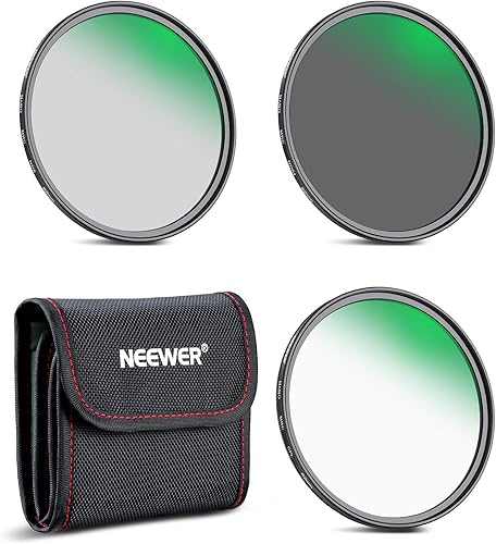 NEEWER Kit de filtro de lente de 2.441 in ND8 ND64 CPL, densidad neutra+kit de filtro polarizador circular con 30 capas de revestimiento nanovidrio