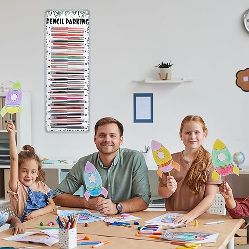 Miniatura 5 de Diagrama de bolsillo para lápices, organizador de bolsillo para lápices, organizador de lápices, tela de nailon con ojales y tira magnética para