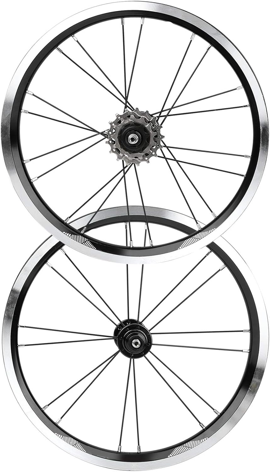 Front 74mm Rear 85mm Hub Bicycle Wheelset wear Resistant 16 inch Folding Bike Rims