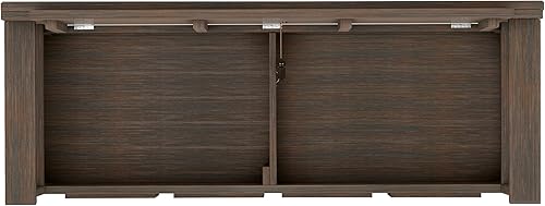 Vista 103 de SIMPLIHOME Amherst Banco de almacenamiento de entrada, asiento de pasillo de madera maciza de 48 pulgadas de ancho en gris niebla, banco