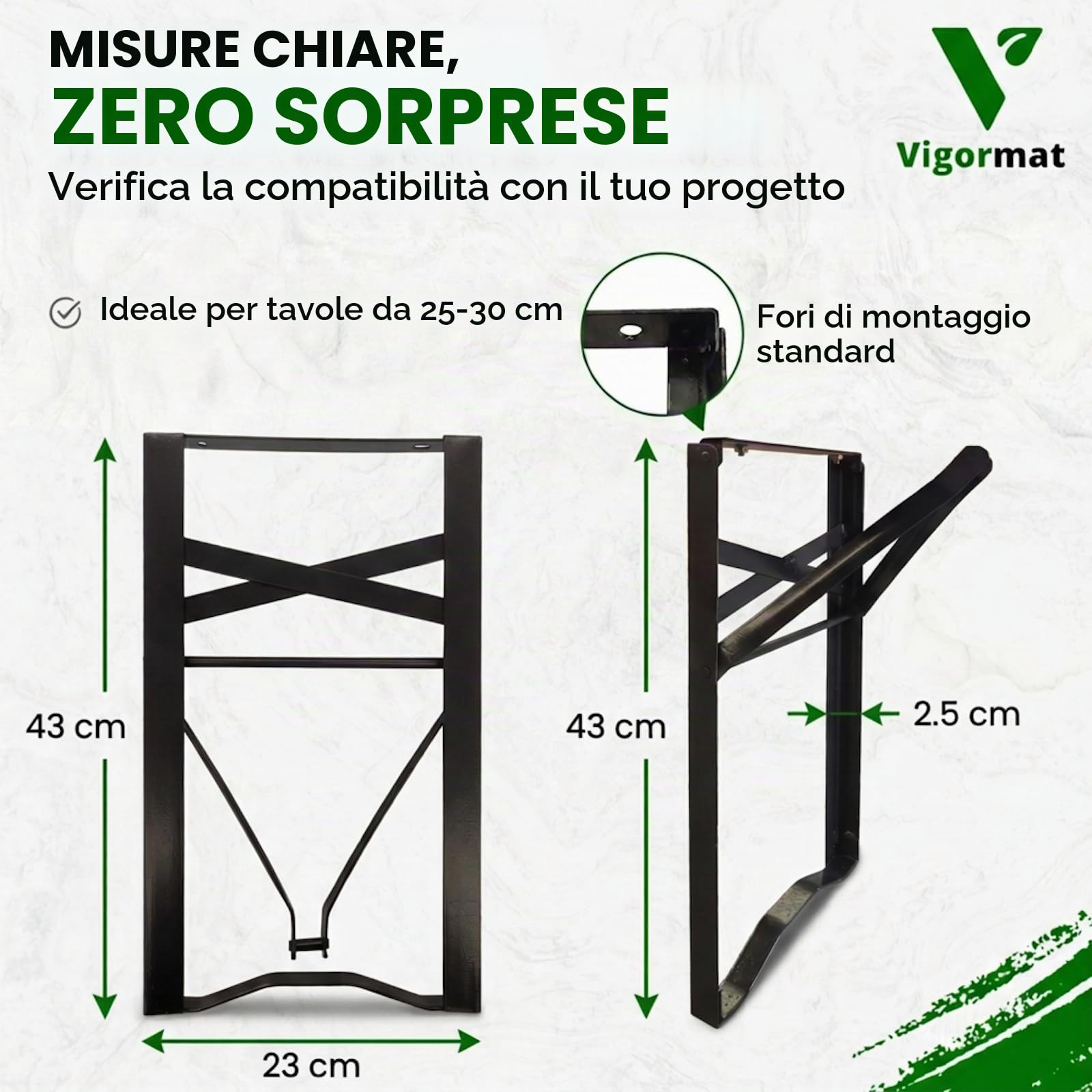 Set Gambe Pieghevoli per Tavolo e Panca in Metallo, Kit Fissaggio Incluso - Set Gambe per Panche Pieghevoli 43x23 cm e Gambe Tavolo 73x53 cm da Esterno, Birreria, Giardino (2+2 Gambe + 2 Kit)