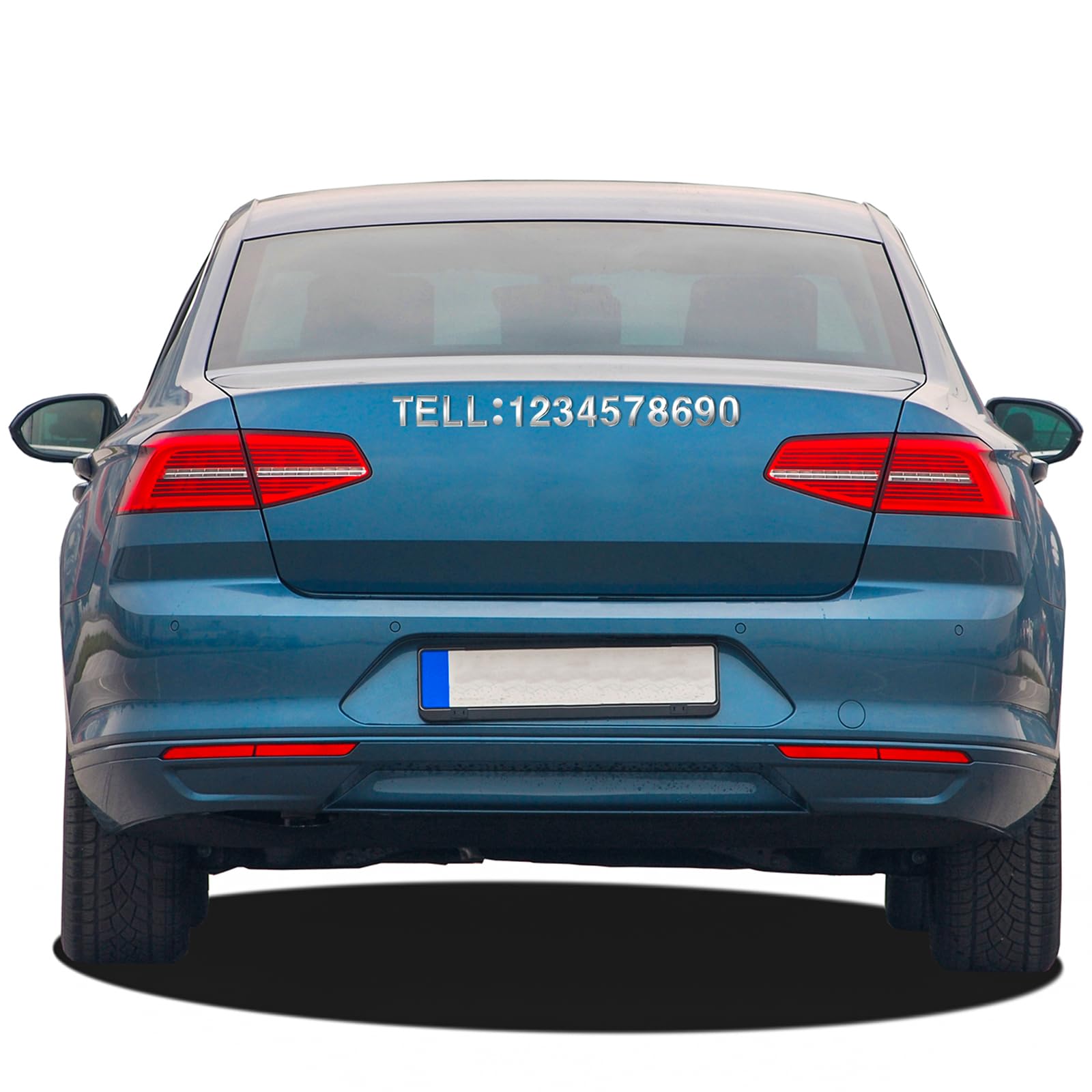 72 Pcs 3D Mailbox Numbers & Letters - Silver Metal Plating Address Stickers