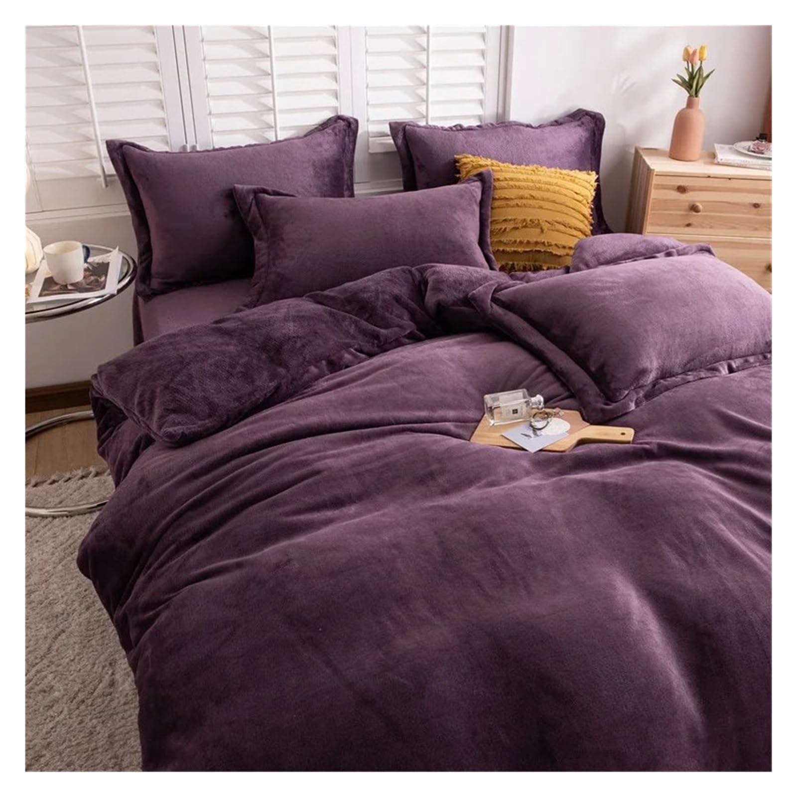 Ensembles de couette chauds d'hiver en velours pour retrouver le plaisir de dormir