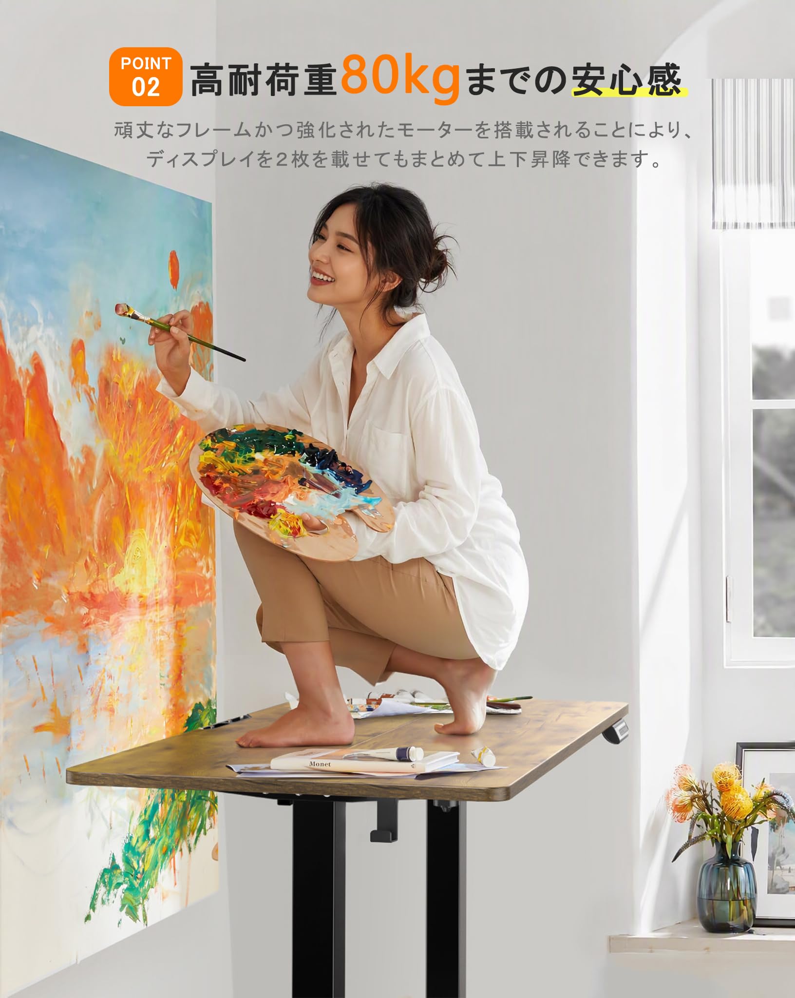 Amazon | ErGear 電動 オフィスワークテーブル 昇降式デスク