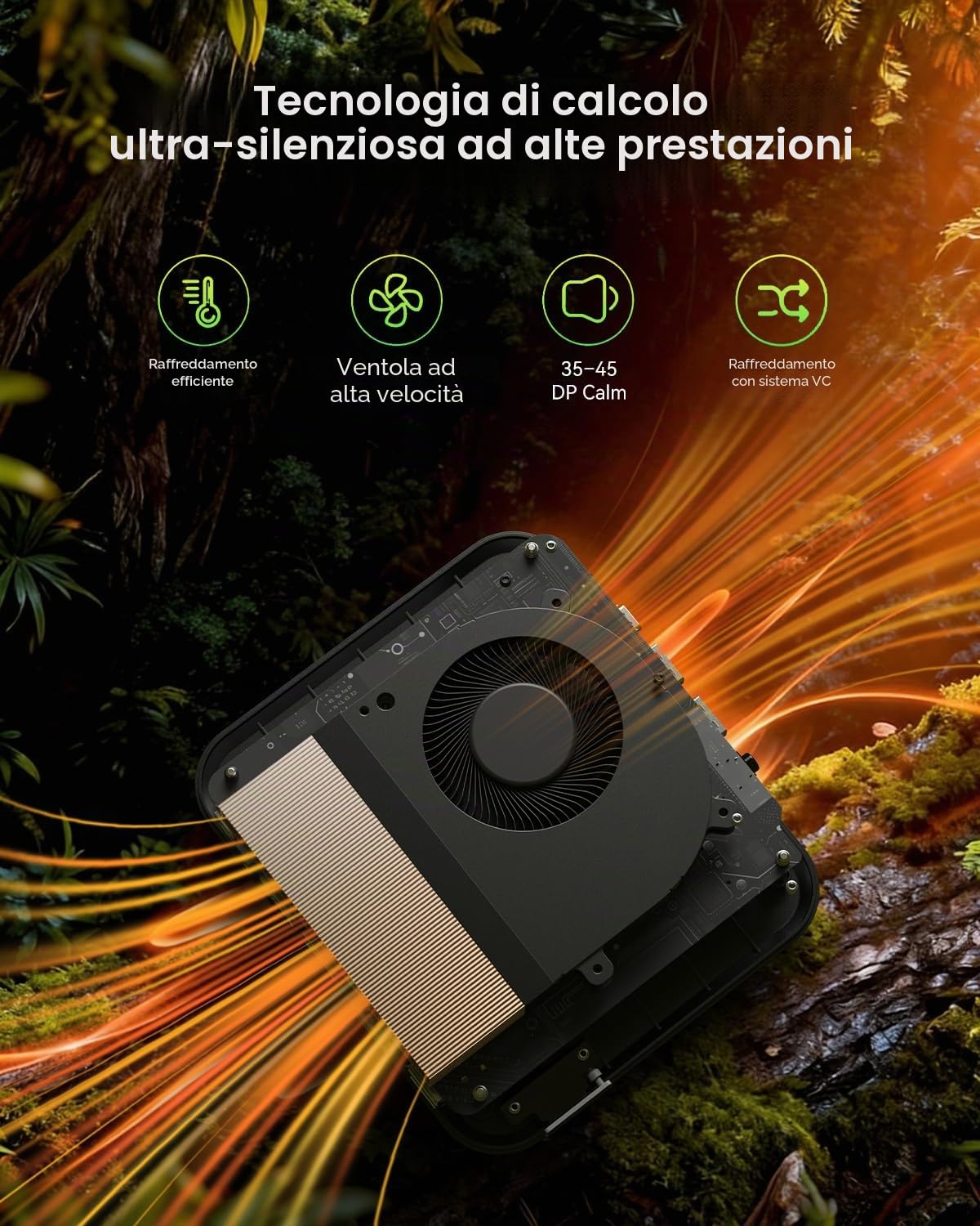 AOOSTAR MACO Mini PC con AMD R7 PRO 6850H (8C/16T fino a 4,7GHz) 24GB LPDDR5 RAM + 1TB PCIe4.0 SSD, OCuLink/2xUSB4/2x2,5G LAN/Impronta digitale, W11 Pro, Mini Computer per Gaming e Ufficio