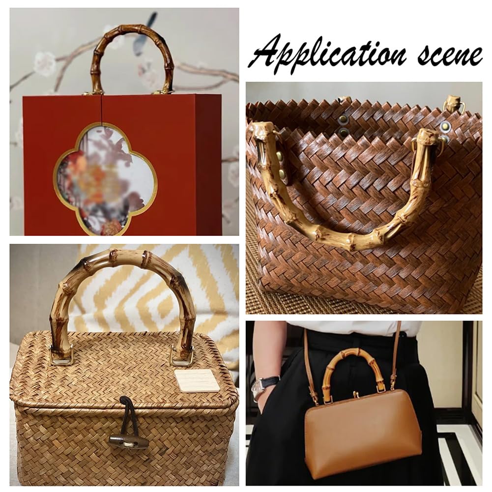 Ph Pandahall 4 Pz Manici Per Borse Manici Per Borse In Plastica Imitazione Bambu 2 Misure Maniglia Per Borsa A Forma Di U Maniglia Per Borsa Di Ricambio Tracolla Per Borsa Con Chiusura In Lega Per La