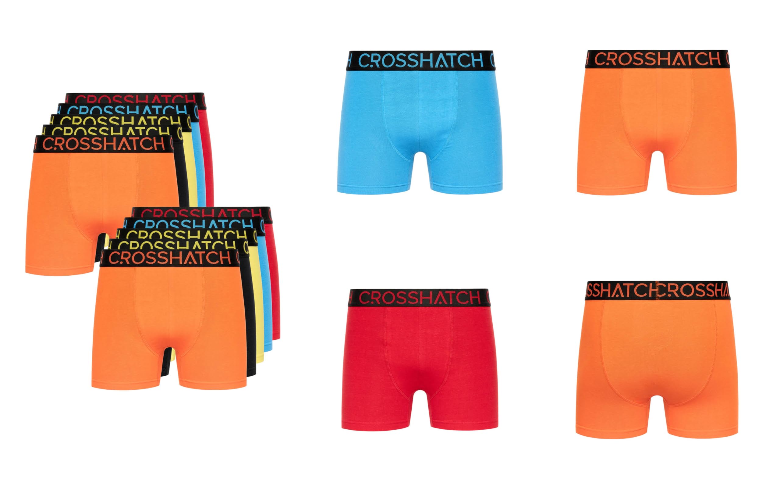 Calzoncillos bóxer Crosshatch para hombre pack de 3 unidades Saunton en algodón elástico suave 8