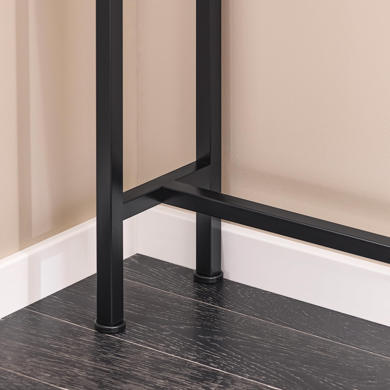 SoBuy Tavolo Consolle Ingresso Allungabile Tavolo Salvaspazio in Legno - Design Semplice e Elegante, Facile da Montare, L120 x P20 x A80 cm, per Soggiorno, Corridoio, Ufficio - Nero FSB19-XL-SCH