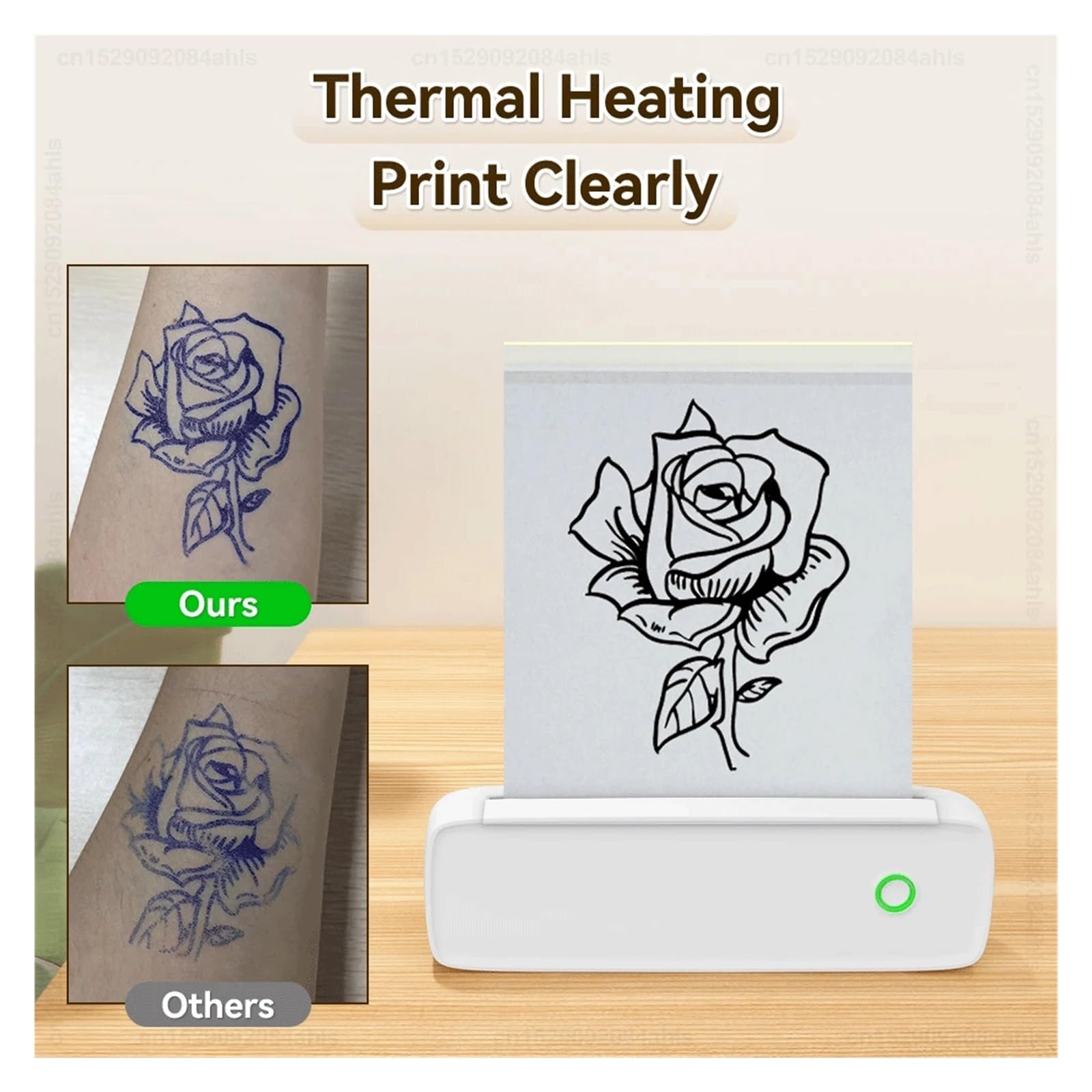 Amazon | GDDZA ポータブルインクレスタトゥープリンター A4 サーマル