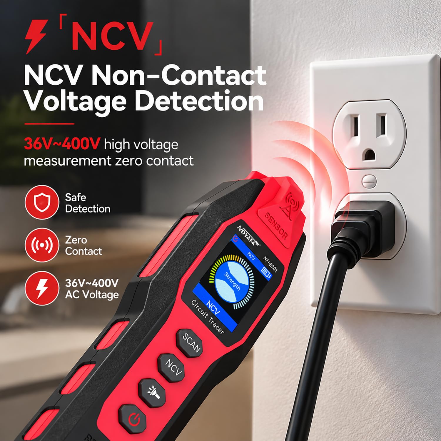 NOYAFA NF-8301 Circuit Tracer - Underground Wire Locator -6 NOYAFA NF-8301 Circuit Tracer - Underground Wire Locator -6
