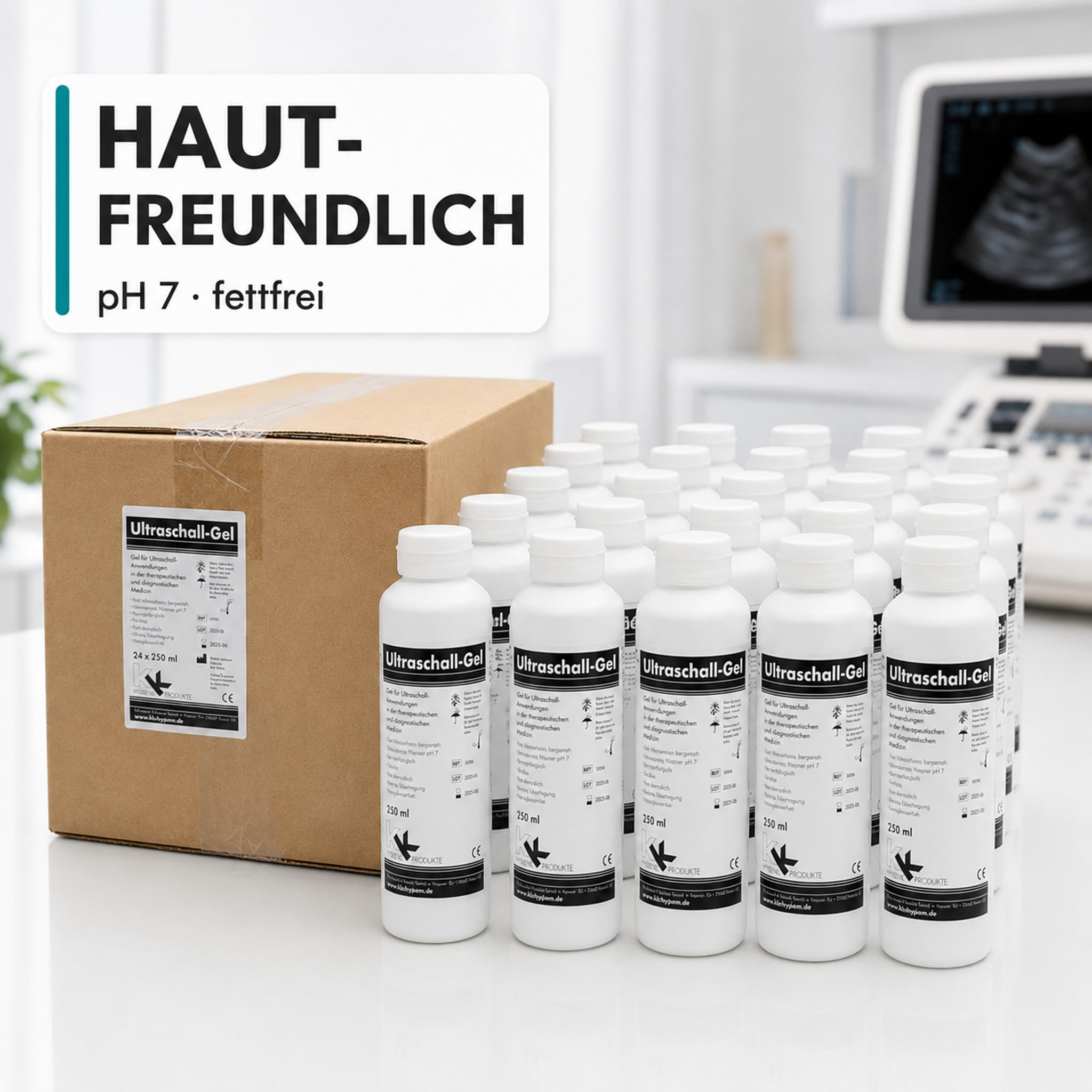 KK Ultraschallgel | Kontaktgel | Sonogel | 24 x 250 ml Flasche