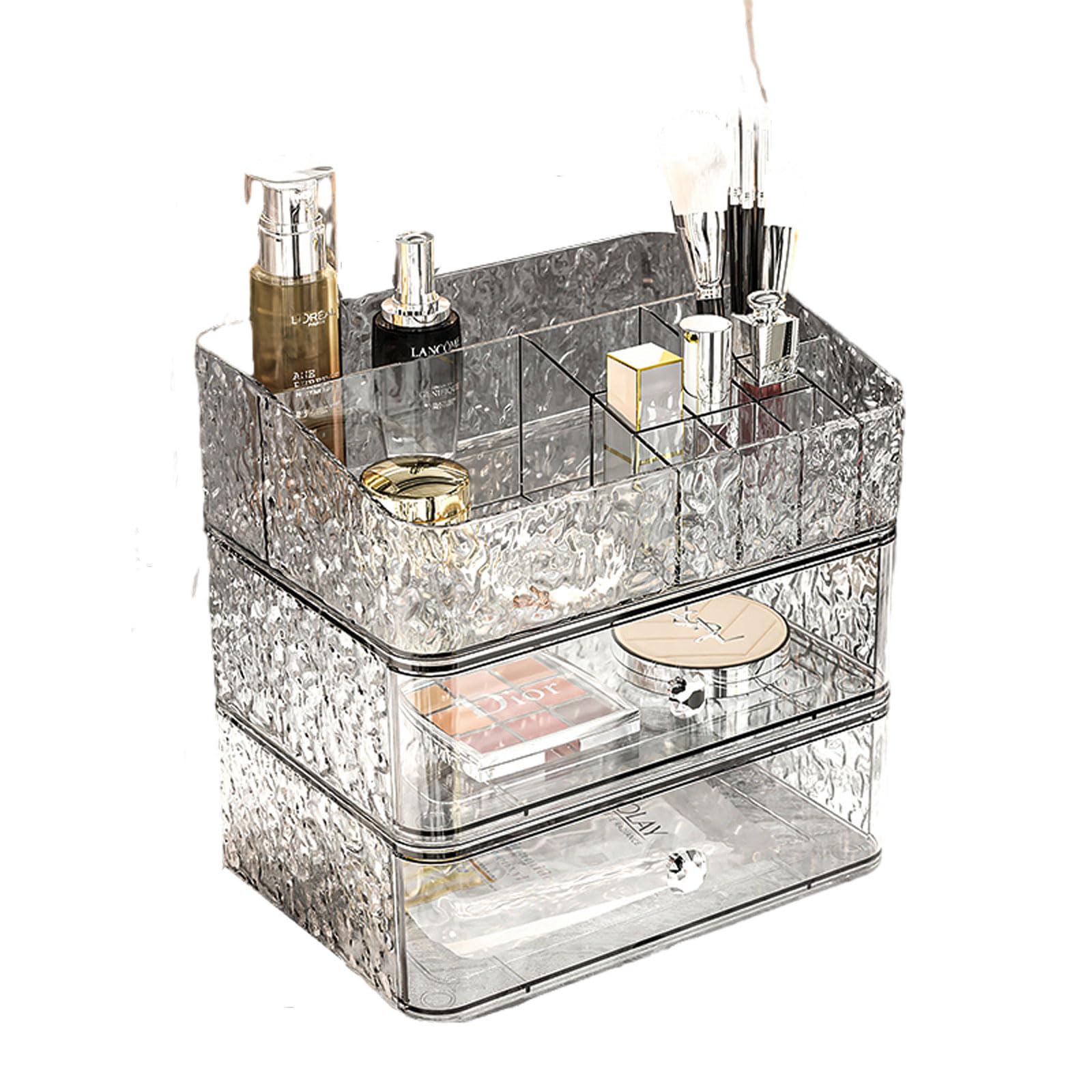 Organizzatore per Trucchi,Organizzatore per Trucchi,Organizzatore per Trucchi,Pennelli,Eyeliner,Porta Rossetto Scatola per Cosmetici per Camera da Letto,scrivania,cassettone,Bagno,Ufficio-Argento TR