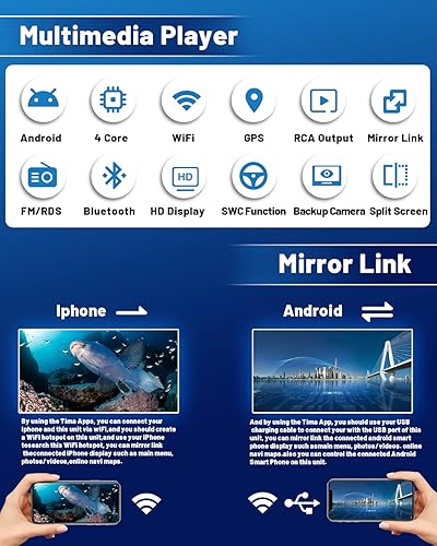 Miniatura 8 de Estéreo de coche Android para Sonata 2010-2015 Radio, pantalla táctil de 9 pulgadas Andriod 10.1 Receptor de audio de coche con enlace de espejo
