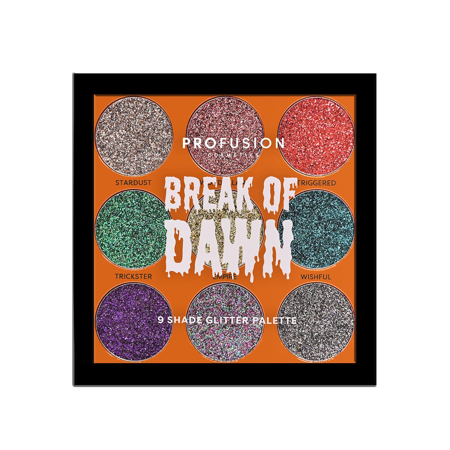 Profusion Cosmetics Spookarama | Break of Dawn 9-Shade Pressed Glitter Palette