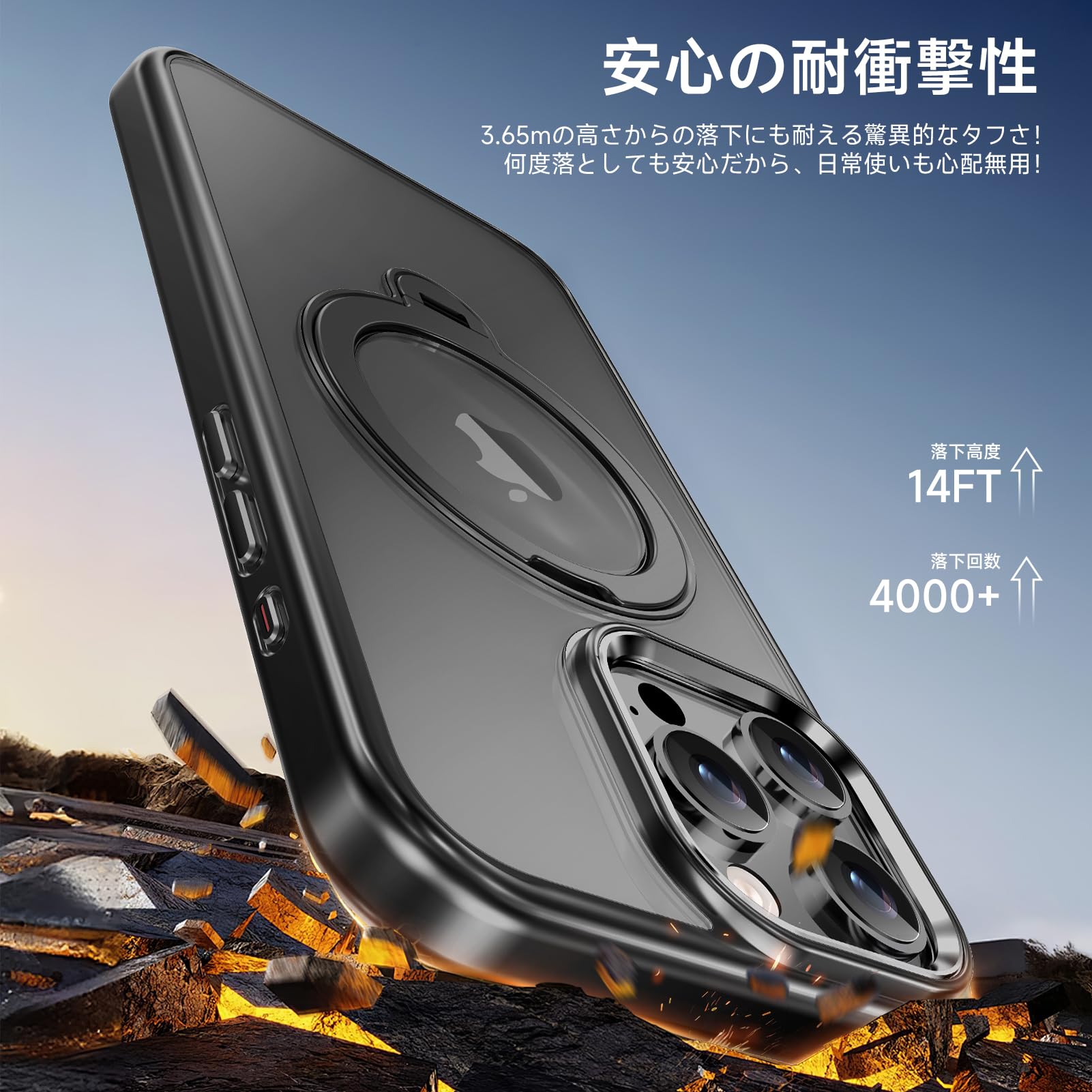 Amazon.co.jp: 【透き通る上質感・多機能360°回転スタンド】KMAMBNG