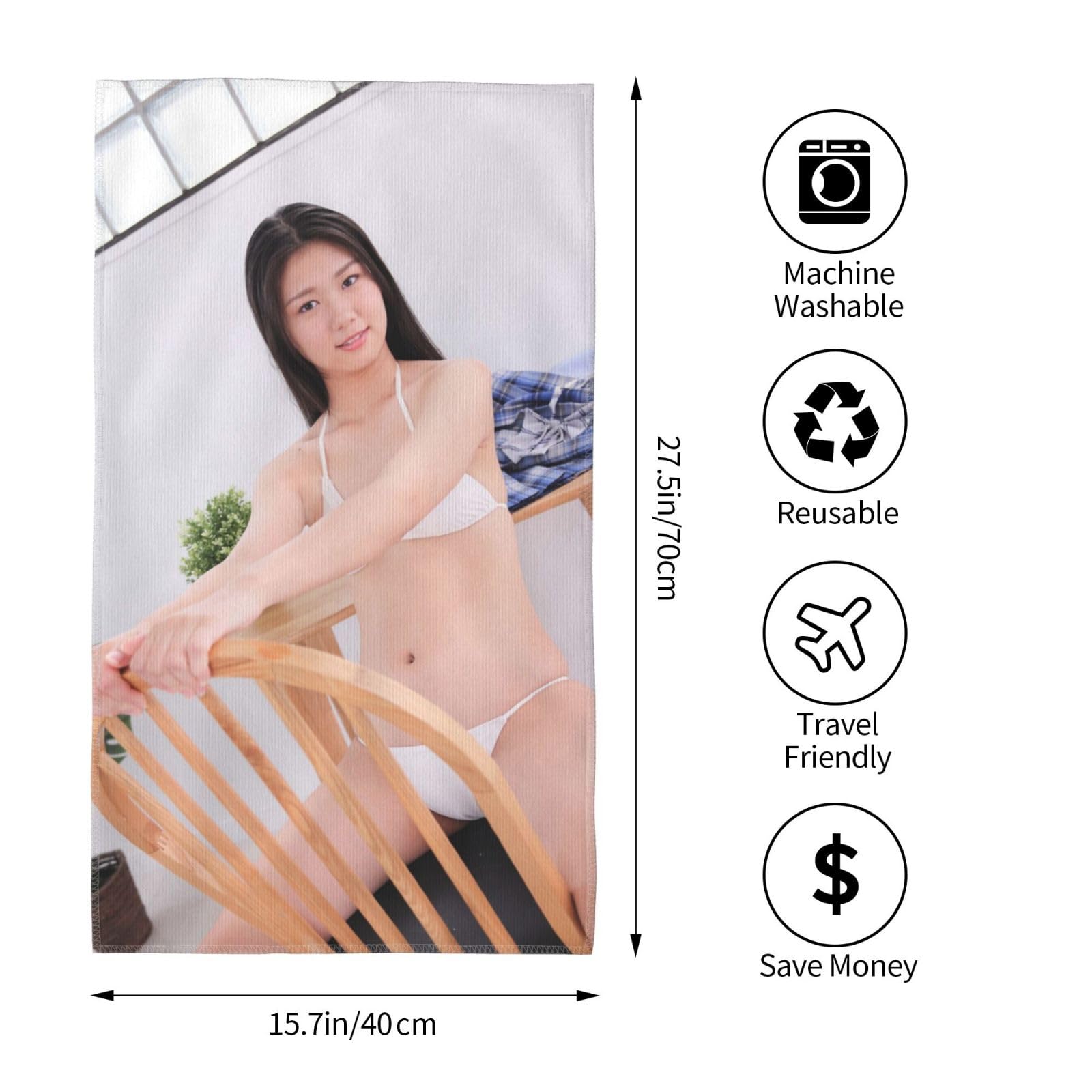 Amazon.co.jp: 人気堀北美桜 フェイスタオル ビーチカーペット