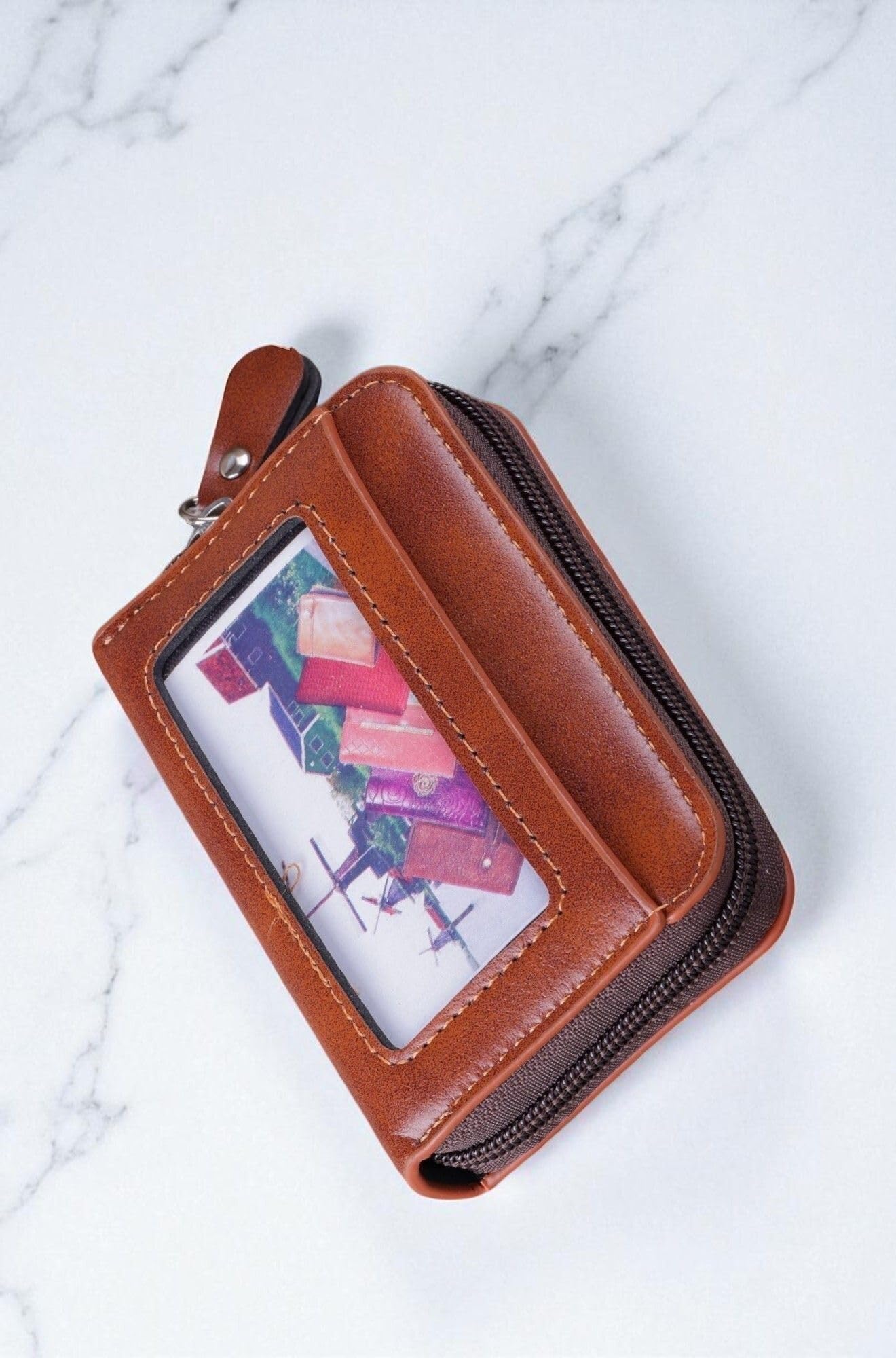 Slim Skinny Fit Card Wallet for Men and Women (SZNTTransparent BrownWG133330366)-image-31