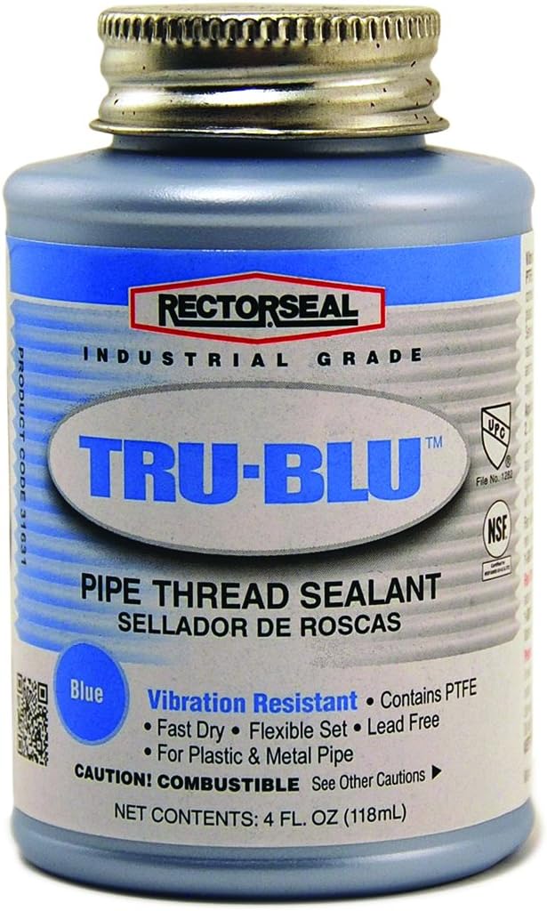 Rectorseal 31631 1/4 Pint Brush Top TruBlu Pipe Thread