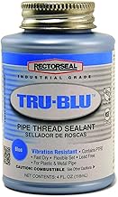 Rectorseal 31631 1/4 Pint Brush Top Tru-Blu Pipe Thread Sealant , Blue