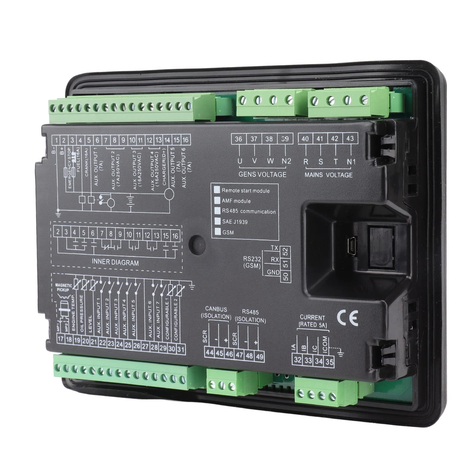 Sterownik generatora DGS7220CAN Moduł automatycznego rozruchu ze zdalnym sterowaniem na ekranie LCD do przemysłowych, komercyjnych systemów zasilania rezerwowego w domu
