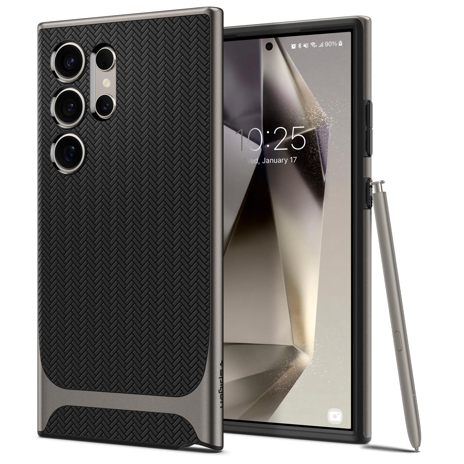 Galaxy S24 Ultra Case, Shockproof, SC-52E | SCG26, Dual Layer Construction, Bumper, Anti-Scratch, Shock Absorption, US Military MIL Standard, Wireless Charging, Neo Hybrid ACS07305 (Gunmetal)