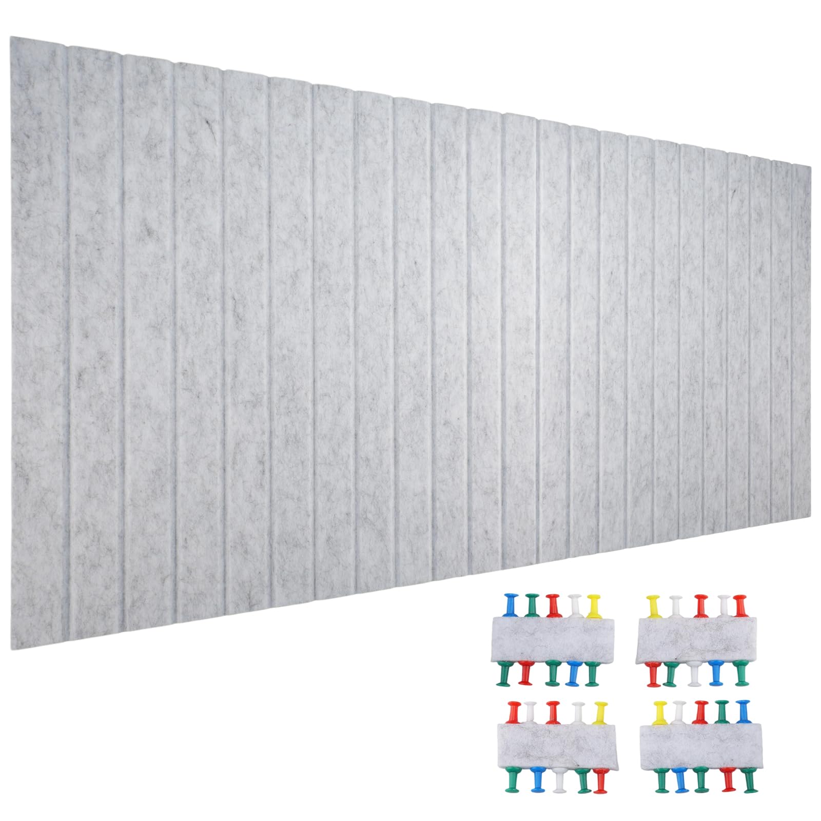 hocadon Dekorative Pinnwand aus Filz 120x80cm Filz Pinnwand Selbstklebend | Fotowand Filzs Pinwand mit 40 Pinnnadeln für Büro, Schule, Küche, Fotos Memos
