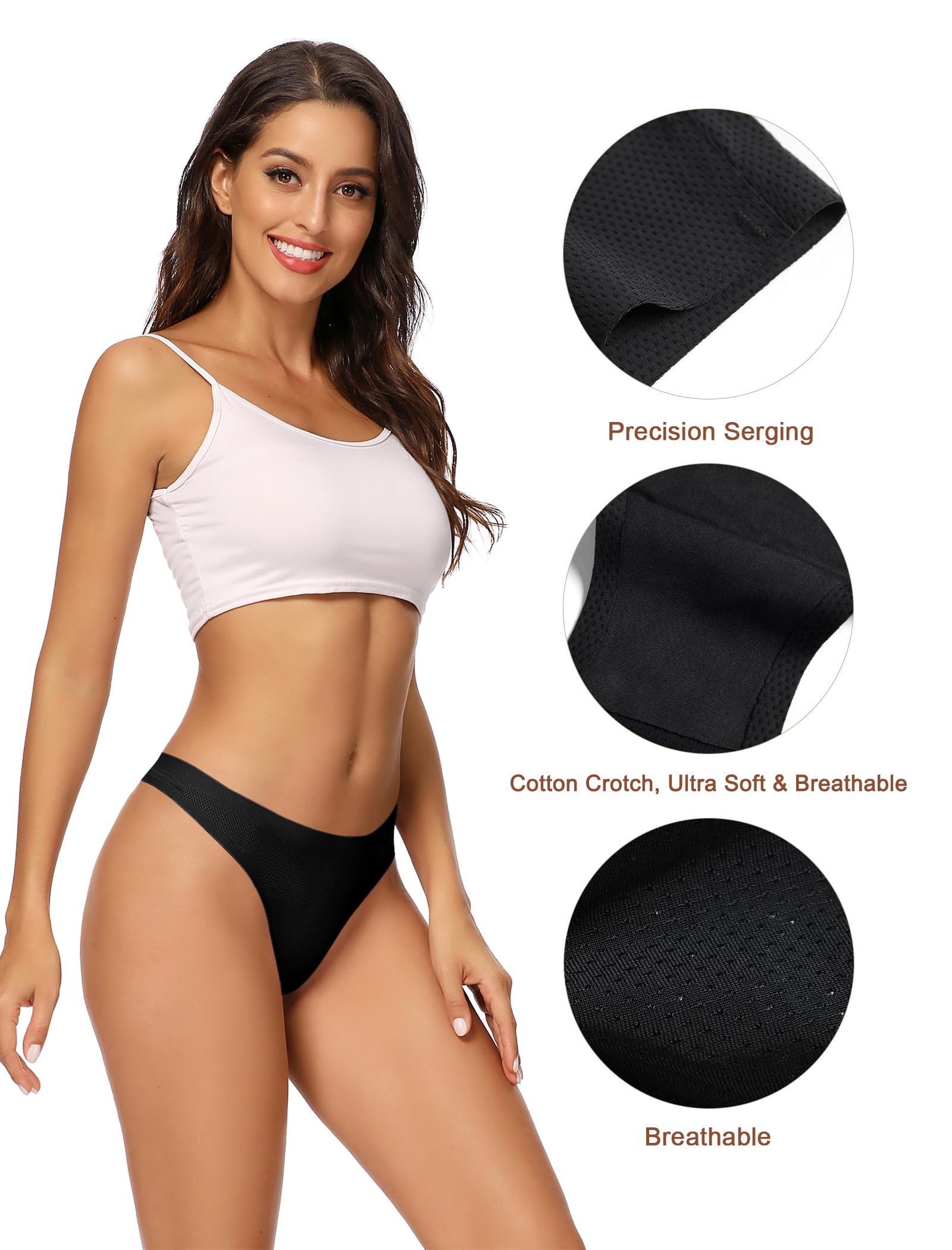 VOENXE Slip Donna Senza Cuciture,Mutande Microfibra,Taglio Laser Invisibili,Biancheria,Multipla Culotte Intimo Mutandine,Mutanda Invisibile, Seamless Underwear Panties,Vita Bassa Media,Pacco da 5
