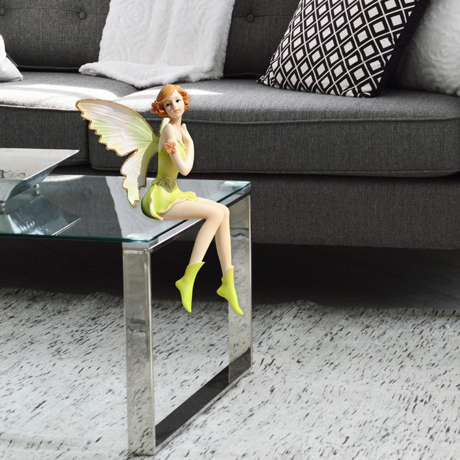 Amazon.co.jp: PETSOLA 妖精ミニチュア妖精置物ピクシー天使像庭の装飾