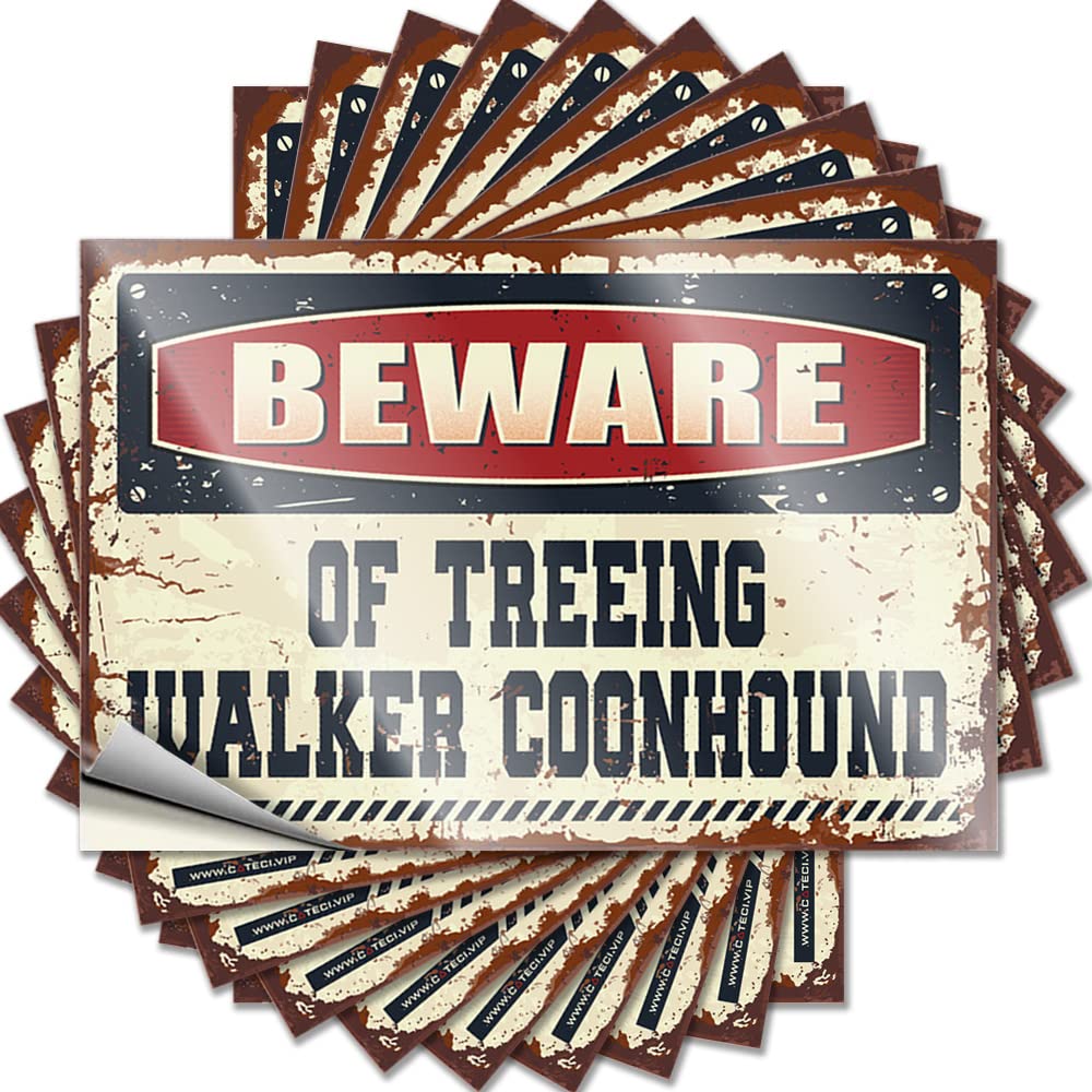 Spicy Tattoos, Bar Man Cave Decor Ideas Beware of Treeing Walker Coonhound | Funny Quote Skate Decals(12X18CM)