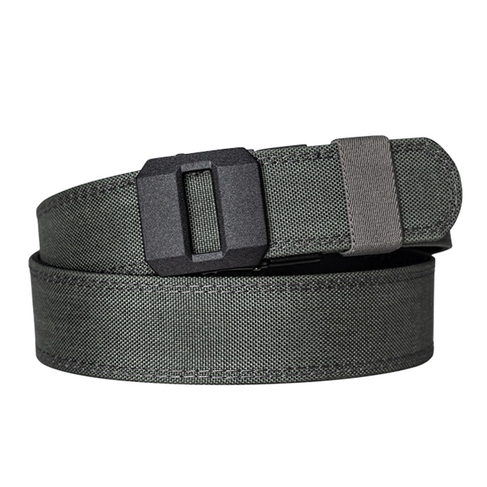 Genérico Cinturón táctico de Nylon para Hombres, Hebilla metálica de liberación rápida, Ajuste Recortable, Cinta de Alta Resistencia 1000D, cinturón de Trabajo Ligero